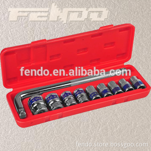10pcs drive socket set hand tools socket wrench set professional auto repairing household tool kit socket set